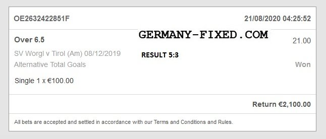Bets Austria fixed today