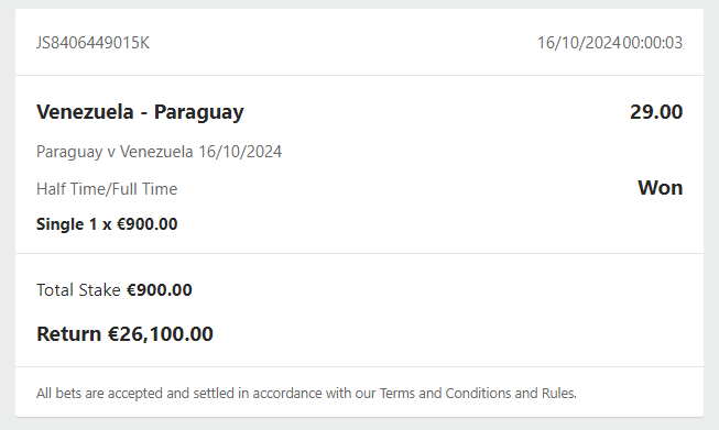 South America fixed football bet tip halftime fulltime